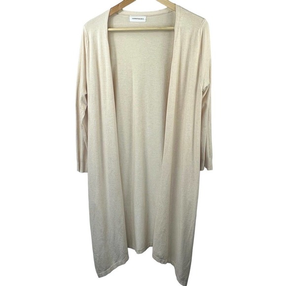 Goodnight Macaroon Open Knit Long Duster Cardigan Cream Beige S-M - Picture 1 of 8